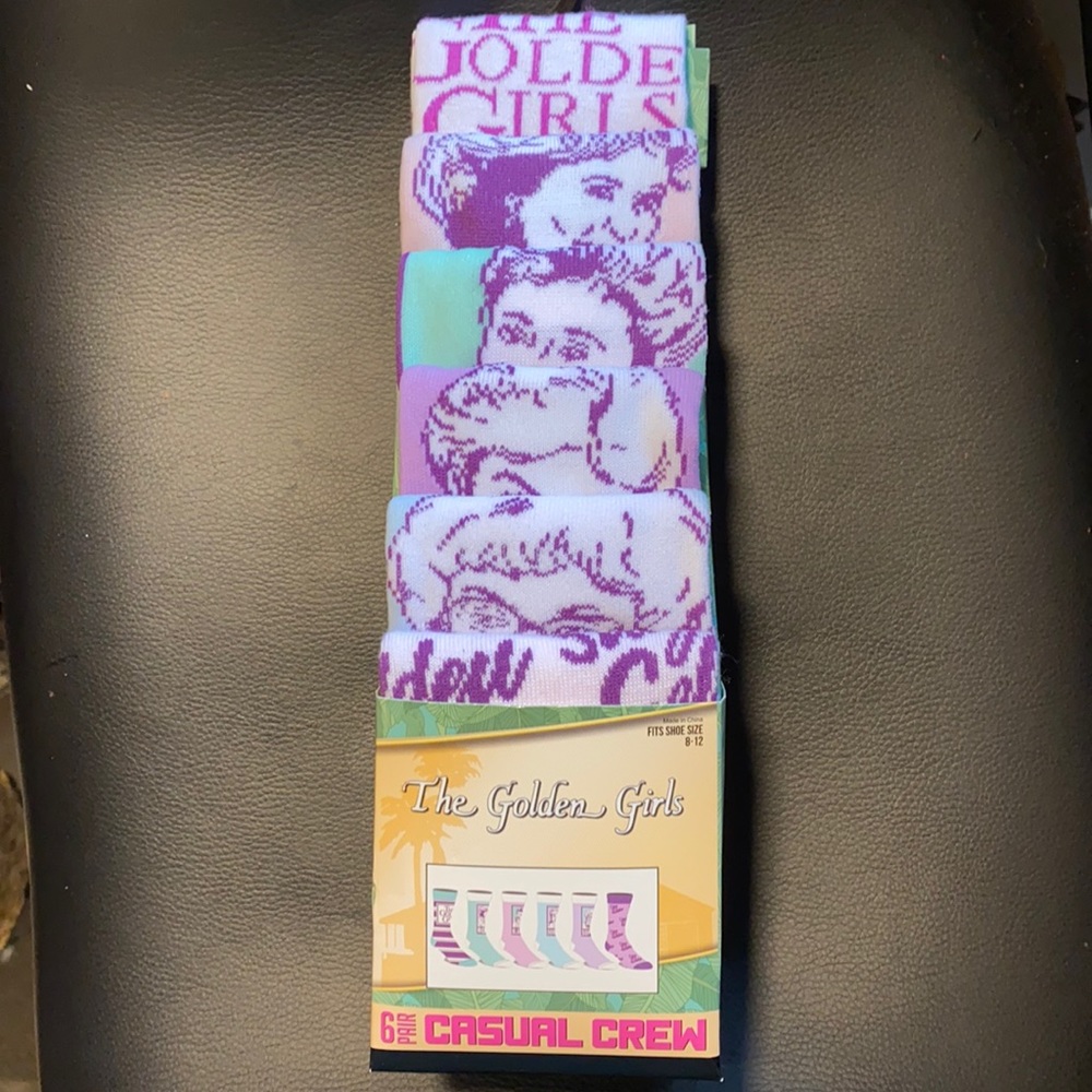 New 6 pair Golden Girls casual crew socks